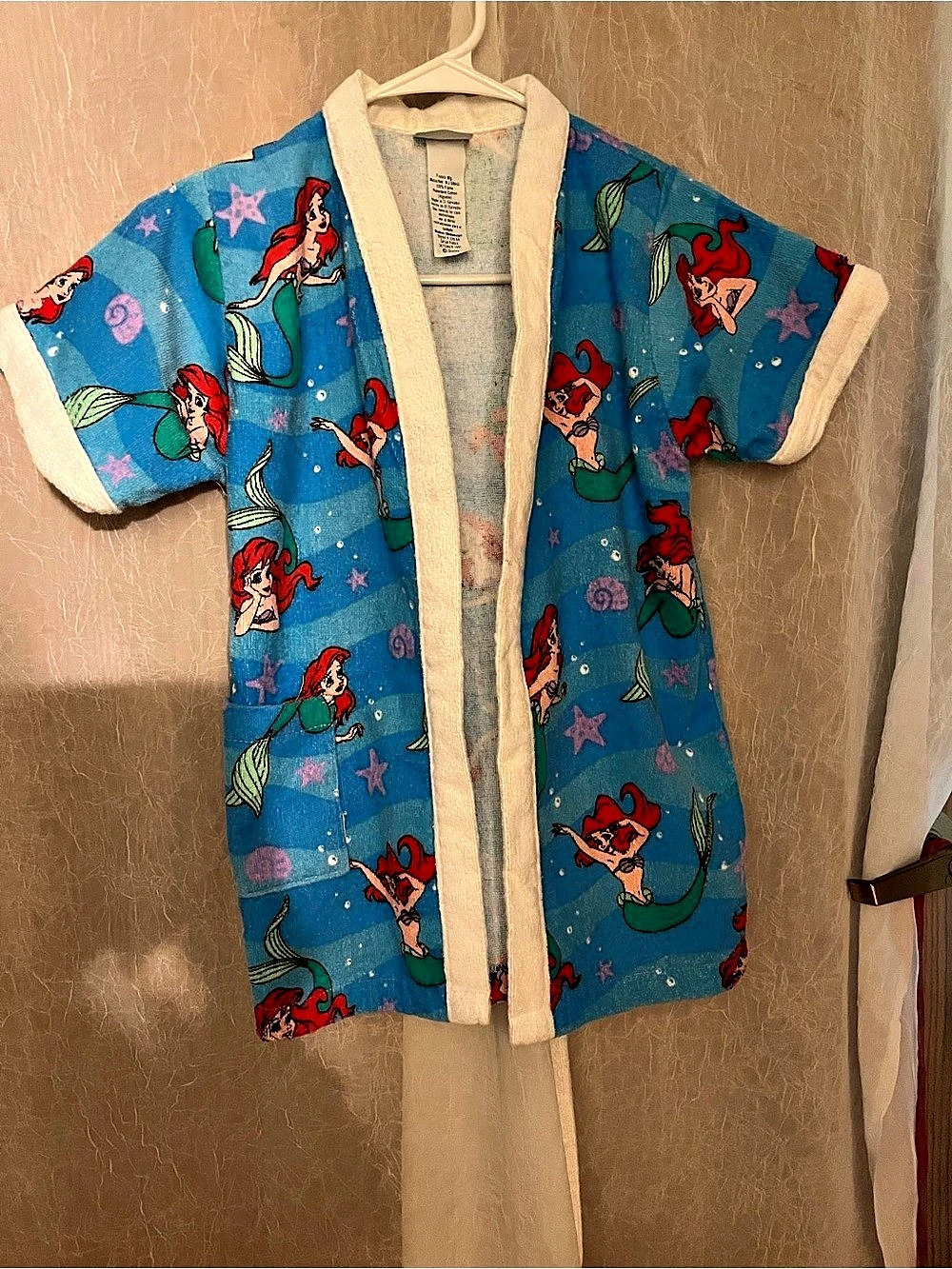 Disney The Little Mermaid Robe in Blue & white, kids